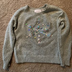 The Children’s Place Snowflake sequin sweater. Size 4 (XS)